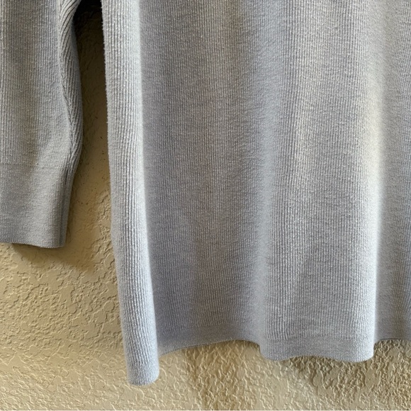 J. Crew Cardigan Ribbed Long Button Long Sleeves Casual Classic Preppy Gray Med - Picture 9 of 13